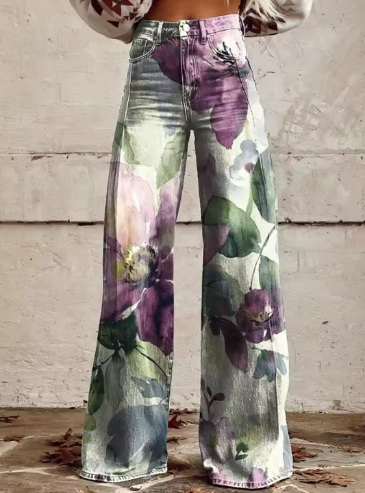 SYLVIE | Spodnie Boho Vintage o Wyjątkowym i Eleganckim Designie