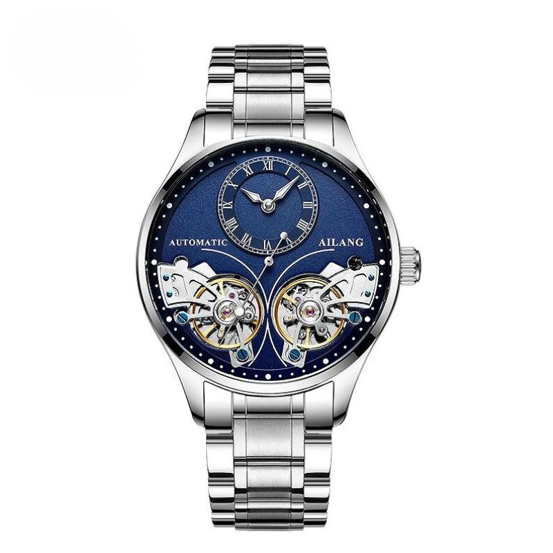 Mechaniczny Zegarek z Podwójnym Tourbillonem i Luminiscentnym Wykończeniem