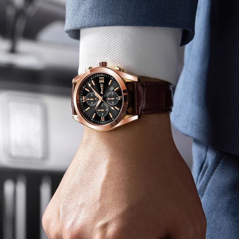 Męski Kwarcowy Zegarek Biznesowy