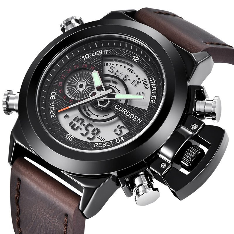 Chronograph Watch with Dual Time Function