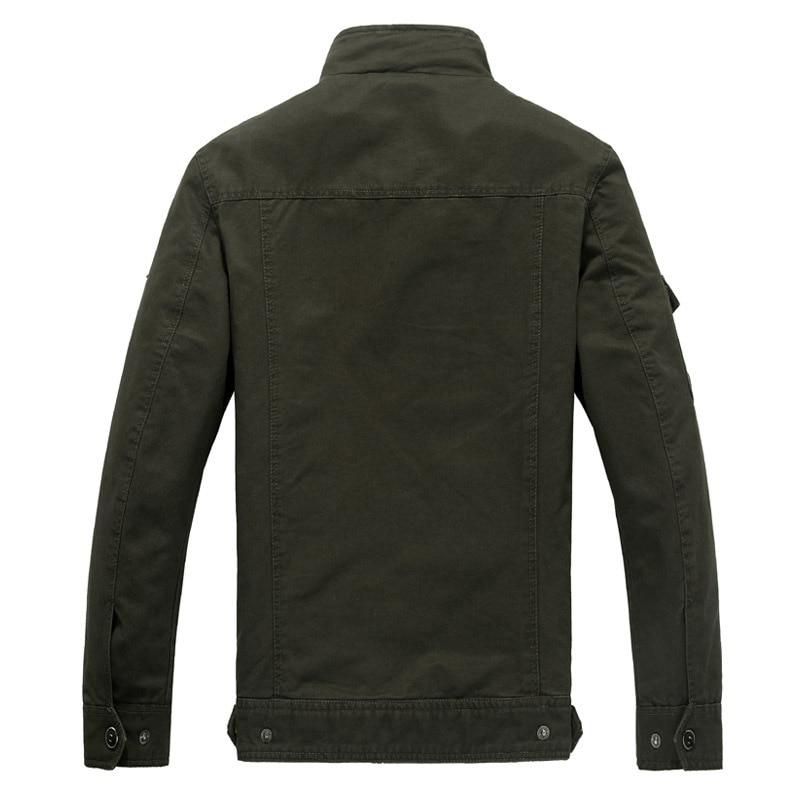 Męska Kurtka Wojskowa Z Wysokim Kołnierzem | Styl Militarny