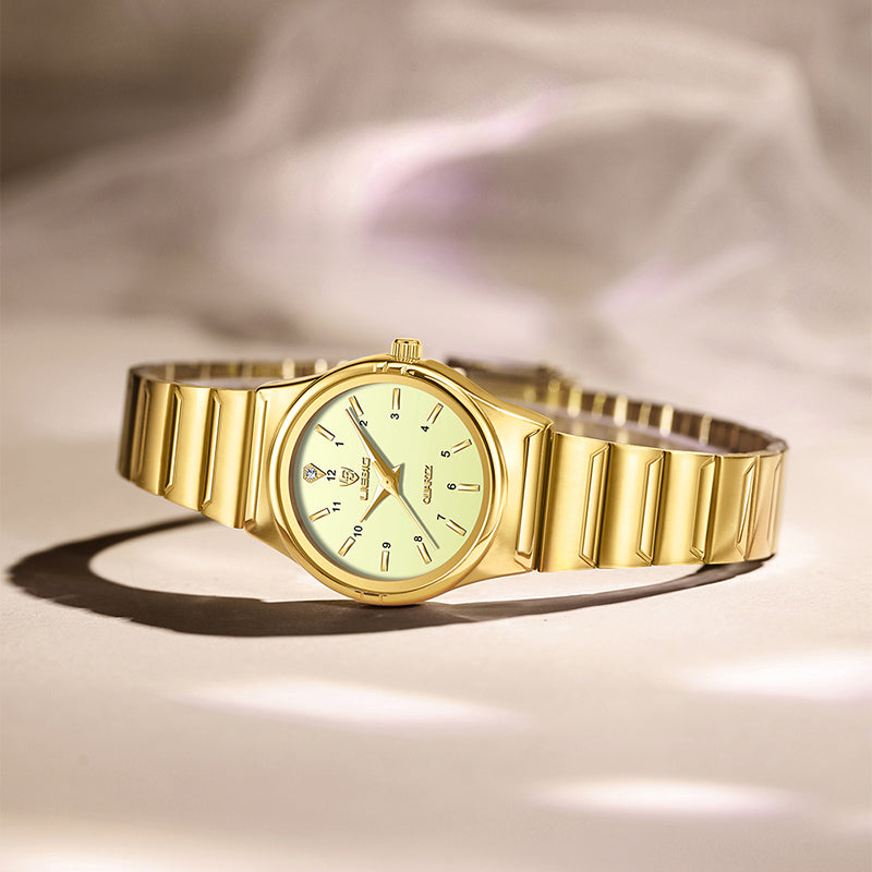 Stylowy srebrny zegarek dla par