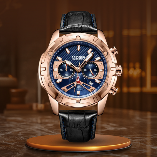 Elegancki Militarny Chronograf Sportowy Zegarek