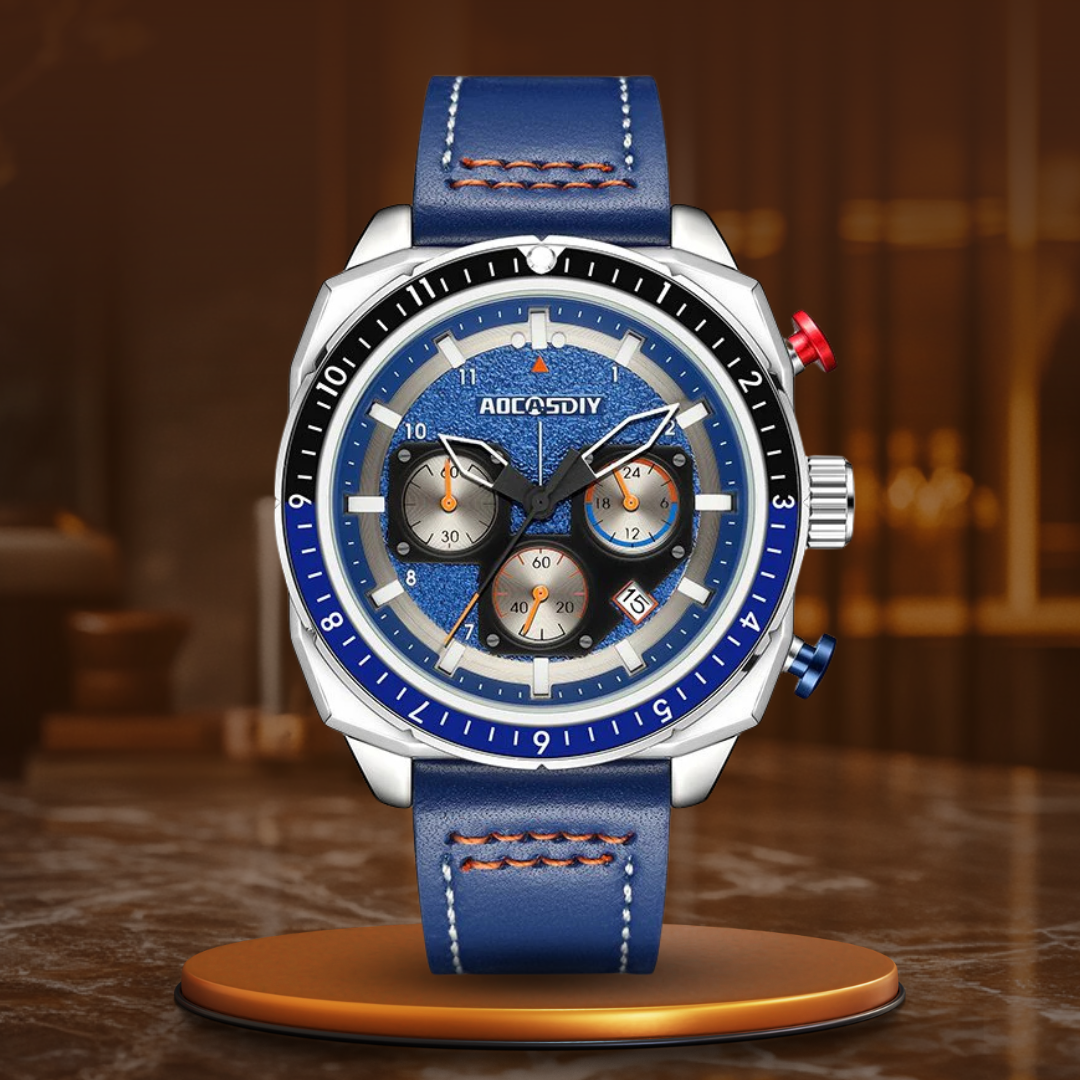Elegancki Sportowy Zegarek Kwarcowy z Chronografem