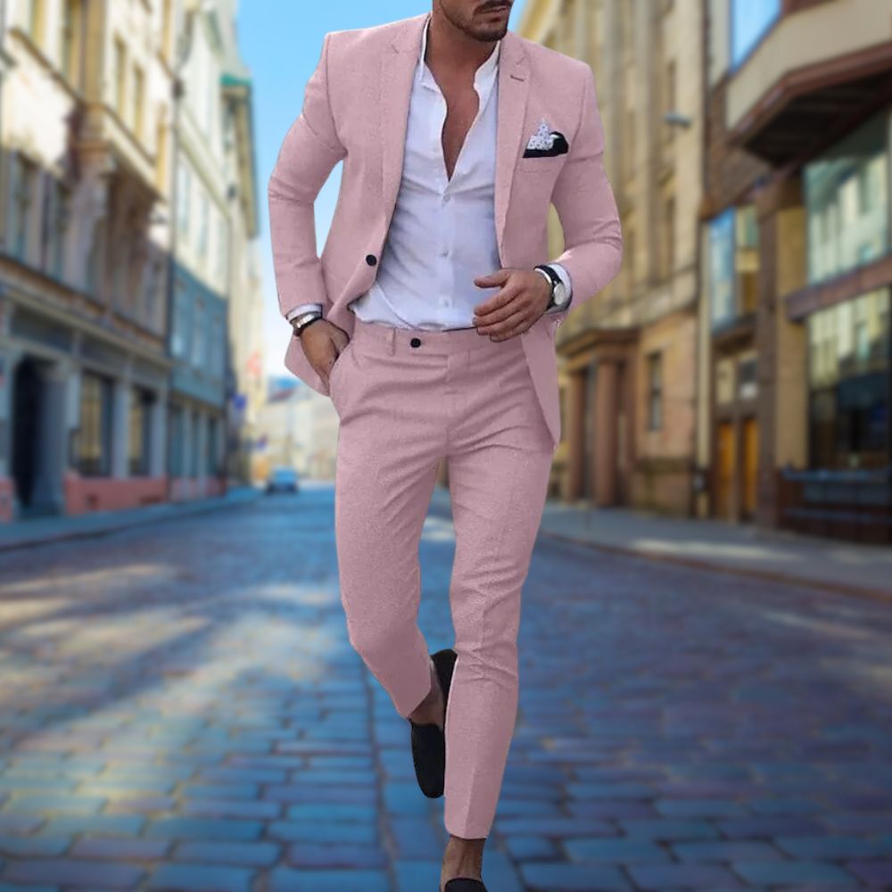 Elegancki Letni Garnitur Slim Fit Dla Mężczyzn