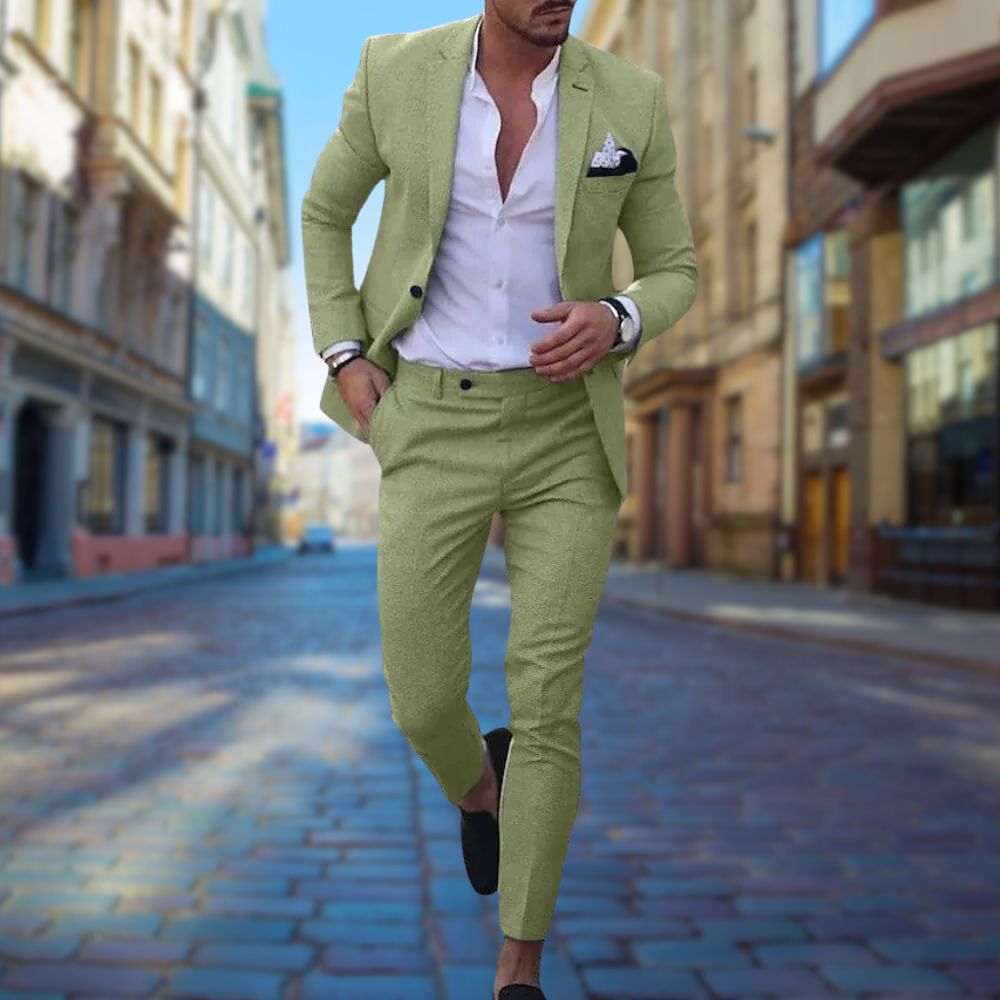 Elegancki Letni Garnitur Slim Fit Dla Mężczyzn