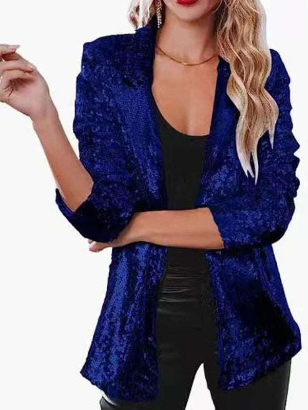 Błyszcząca Marynarka Damska Z Cekinami | Wieczorowa Elegancja
