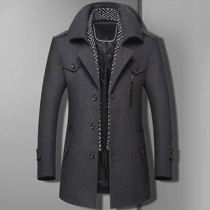 Stylowy Płaszcz Z Kołnierzem Szalowym | Elegancki Klasyczny Krój