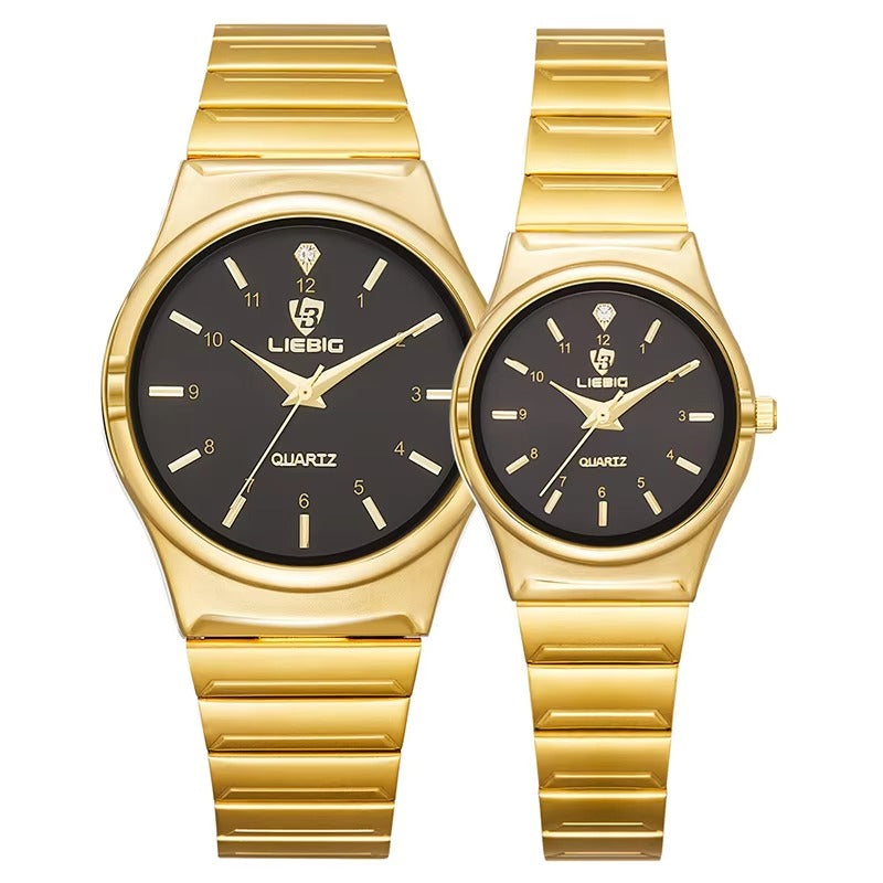 Stylowy srebrny zegarek dla par