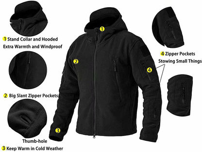 Wiatroszczelna Męska Kurtka Outdoorowa | Ciepła Sportowa Bluza