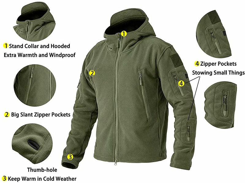 Wiatroszczelna Męska Kurtka Outdoorowa | Ciepła Sportowa Bluza