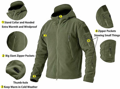 Wiatroszczelna Męska Kurtka Outdoorowa | Ciepła Sportowa Bluza