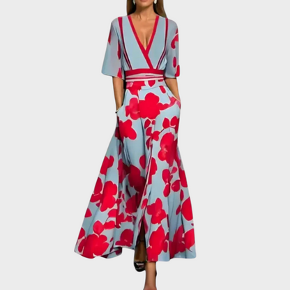 Elegancka kwiatowa Sukienka