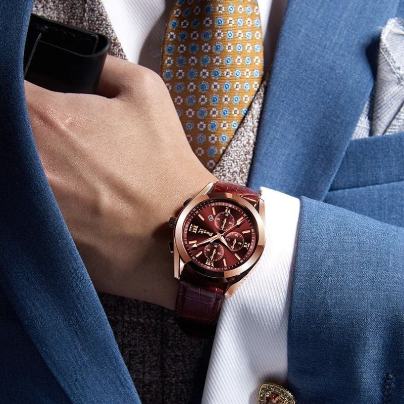 Męski Kwarcowy Zegarek Biznesowy