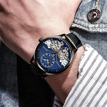 Mechaniczny Zegarek z Podwójnym Tourbillonem i Luminiscentnym Wykończeniem