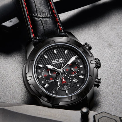 Elegancki Militarny Chronograf Sportowy Zegarek