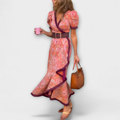 Elegancka Różowa Sukienka maxi
