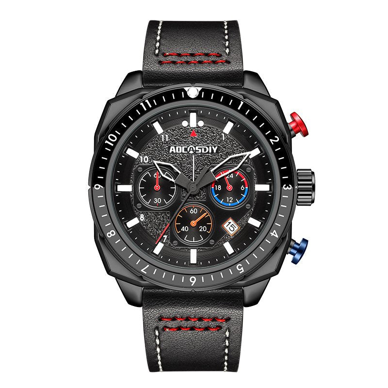 Elegancki Sportowy Zegarek Kwarcowy z Chronografem