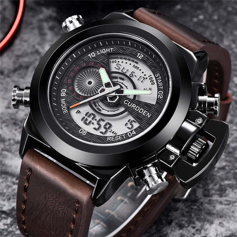 Chronograph Watch with Dual Time Function