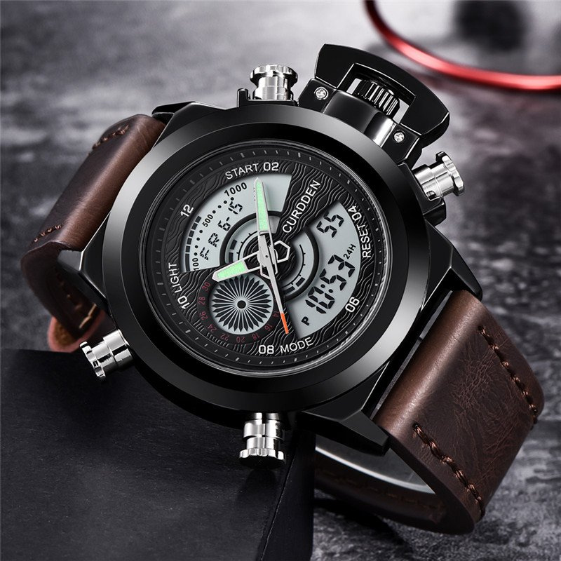 Chronograph Watch with Dual Time Function
