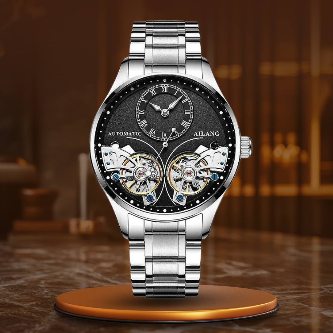 Mechaniczny Zegarek z Podwójnym Tourbillonem i Luminiscentnym Wykończeniem