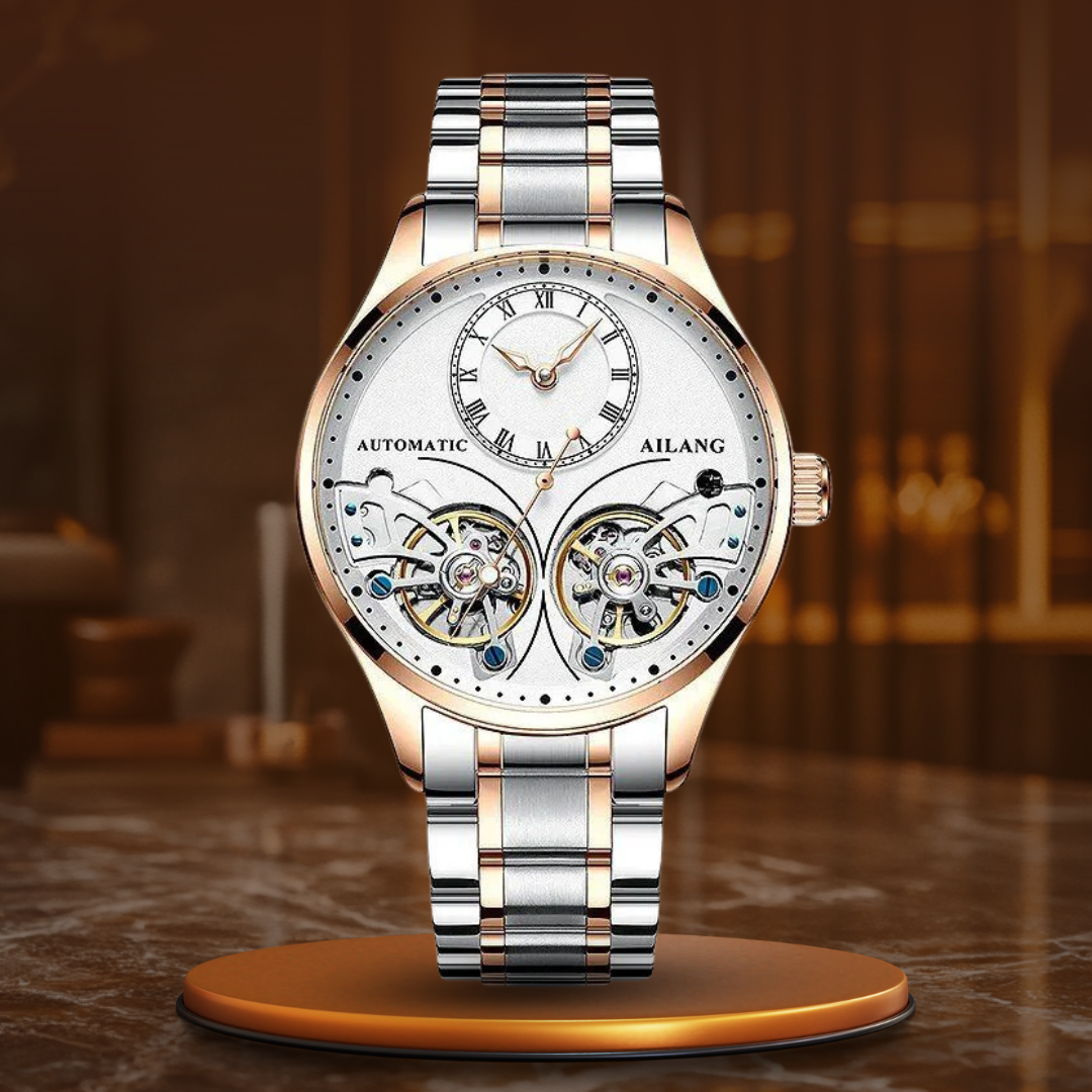 Mechaniczny Zegarek z Podwójnym Tourbillonem i Luminiscentnym Wykończeniem