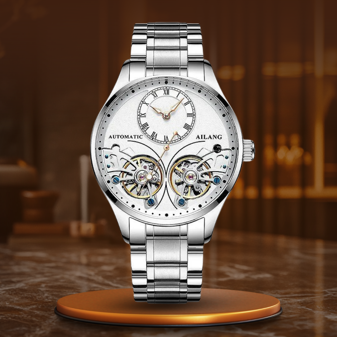 Mechaniczny Zegarek z Podwójnym Tourbillonem i Luminiscentnym Wykończeniem