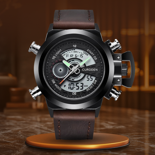 Chronograph Watch with Dual Time Function