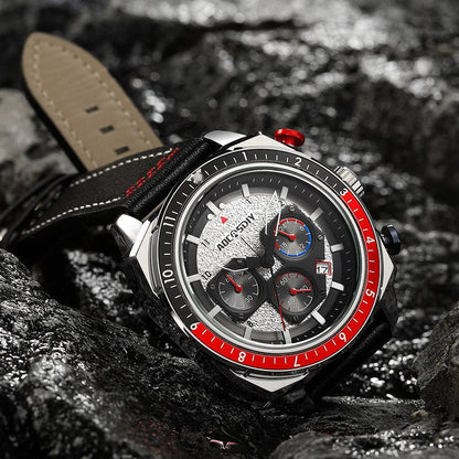 Elegancki Sportowy Zegarek Kwarcowy z Chronografem