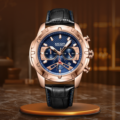 Elegancki Militarny Chronograf Sportowy Zegarek