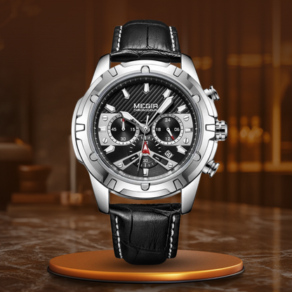 Elegancki Militarny Chronograf Sportowy Zegarek