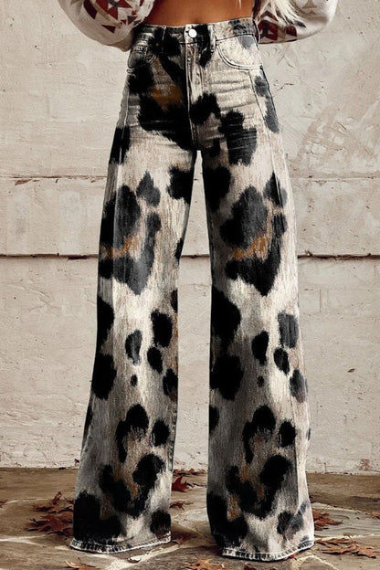 CHLOÉ | Vintage Boho Spodnie w Elegancki Wzór