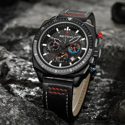 Elegancki Sportowy Zegarek Kwarcowy z Chronografem