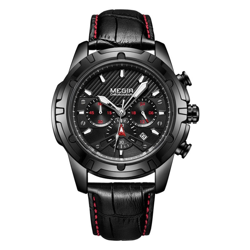 Elegancki Militarny Chronograf Sportowy Zegarek