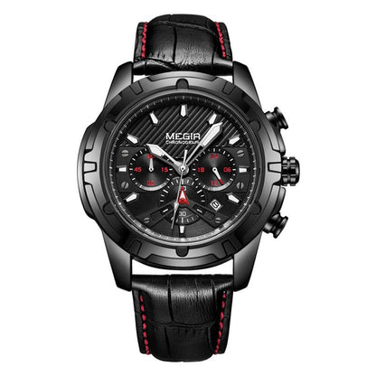Elegancki Militarny Chronograf Sportowy Zegarek