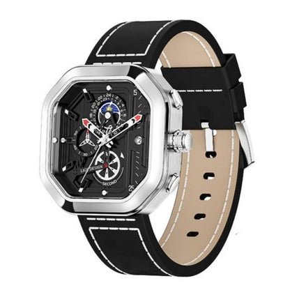 Luksusowy Kwarcowy Zegarek Chronograf