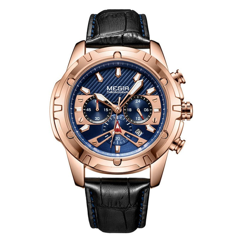 Elegancki Militarny Chronograf Sportowy Zegarek