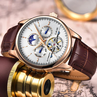 Automatyczny Zegarek Mechaniczny z Tourbillonem