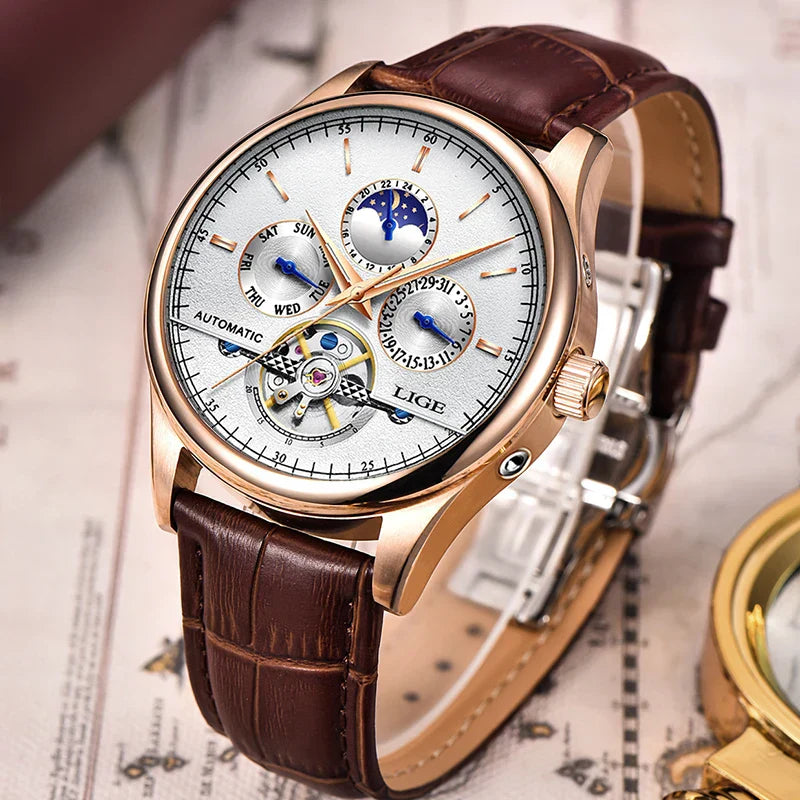Automatyczny Zegarek Mechaniczny z Tourbillonem