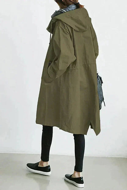 DORO | Oversized płaszcz trench z kapturem