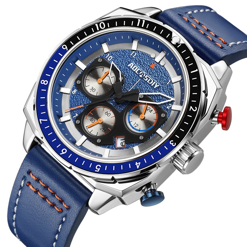 Elegancki Sportowy Zegarek Kwarcowy z Chronografem