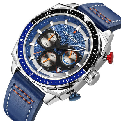 Elegancki Sportowy Zegarek Kwarcowy z Chronografem