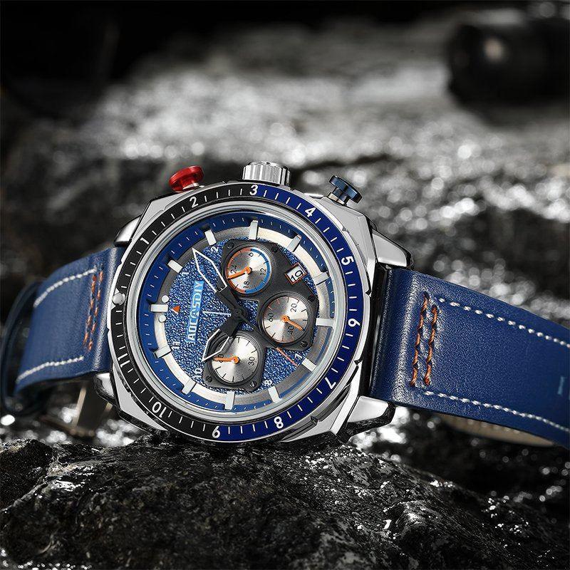 Elegancki Sportowy Zegarek Kwarcowy z Chronografem