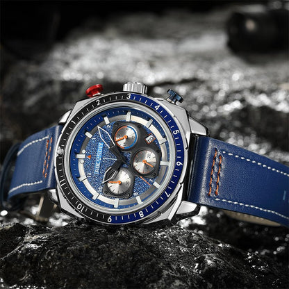 Elegancki Sportowy Zegarek Kwarcowy z Chronografem